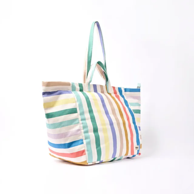 Roka London Marylebone Large tote Pastel Stripe laptoprum