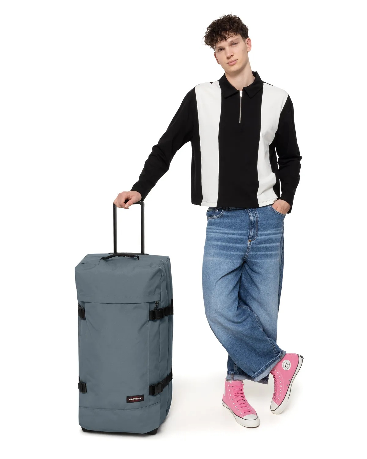 Eastpak Tranverz L kuffert Blue Afternoon large vandafvisende