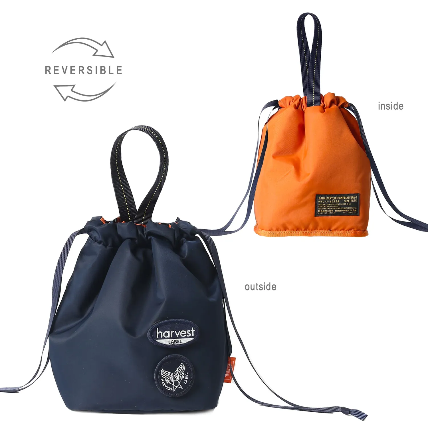 Harvest Label Limited Line HLM-0040 skuldertaske blå vendbar