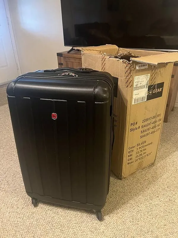 SwissGear 6297 kufferter 2 dele sølv hardcase