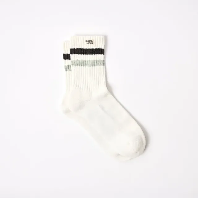 Roka London Windsor strømper mænd black mist crew