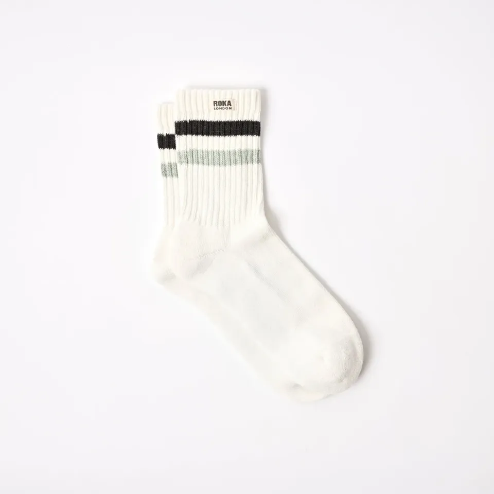 Roka London Windsor strømper mænd black mist crew