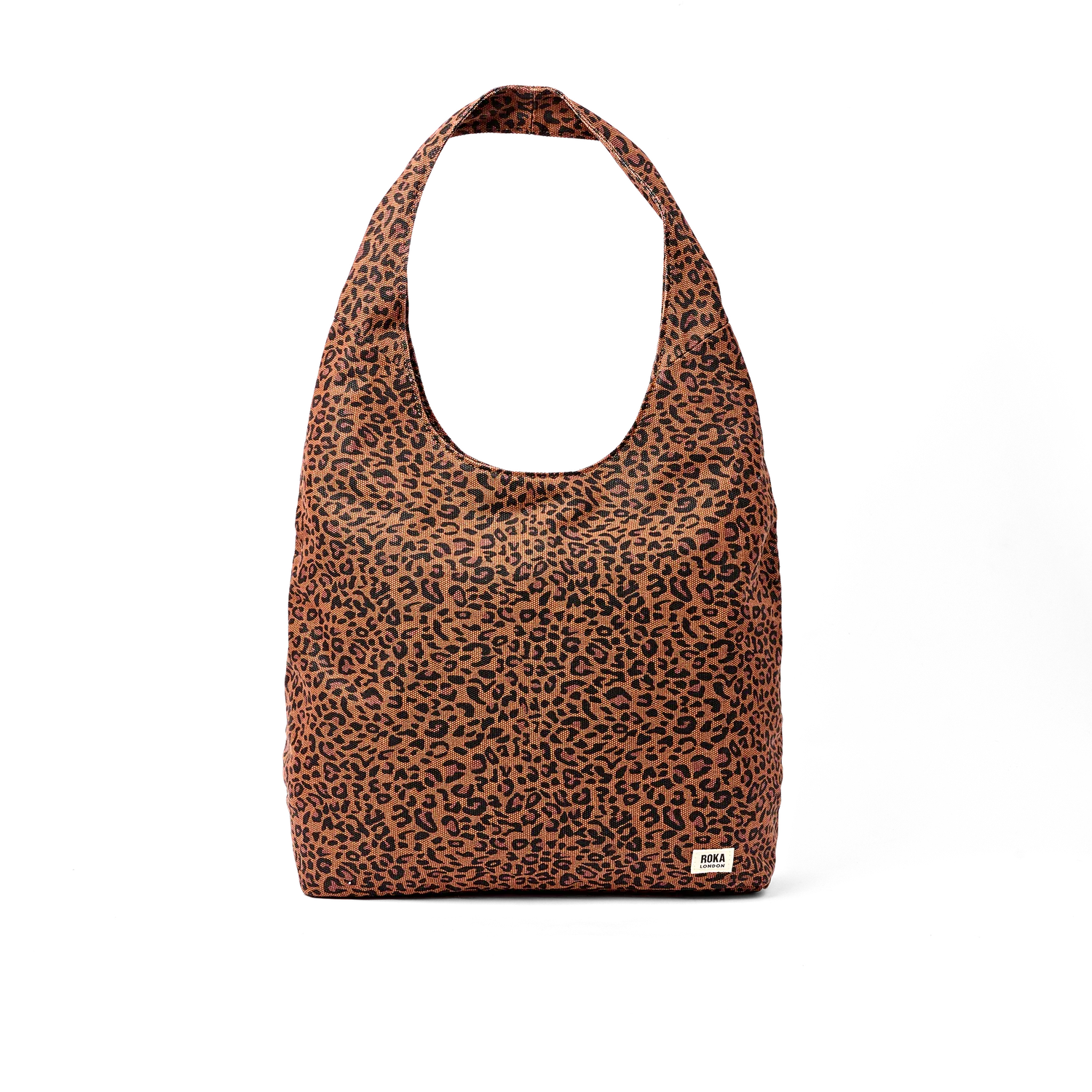 Roka London Hoxton Large skuldertaske Leopard Mini 15,3 liter