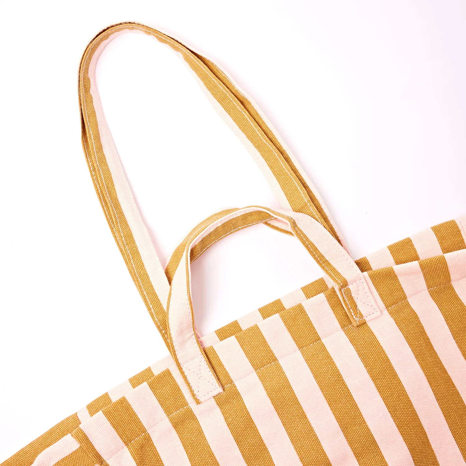 Roka London Marylebone Rose Gold Stripe totebag large 43 liter bomuld