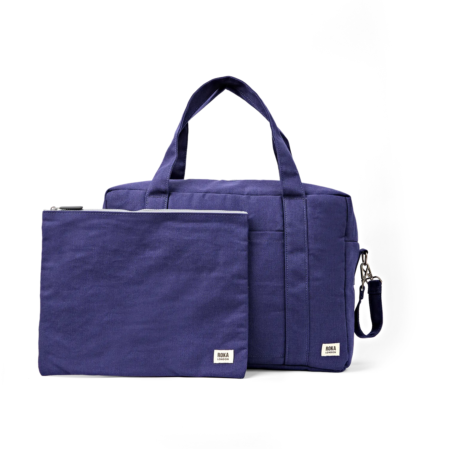 Roka London Somerset skuldertaske Navy Blue Large 18,5 liter
