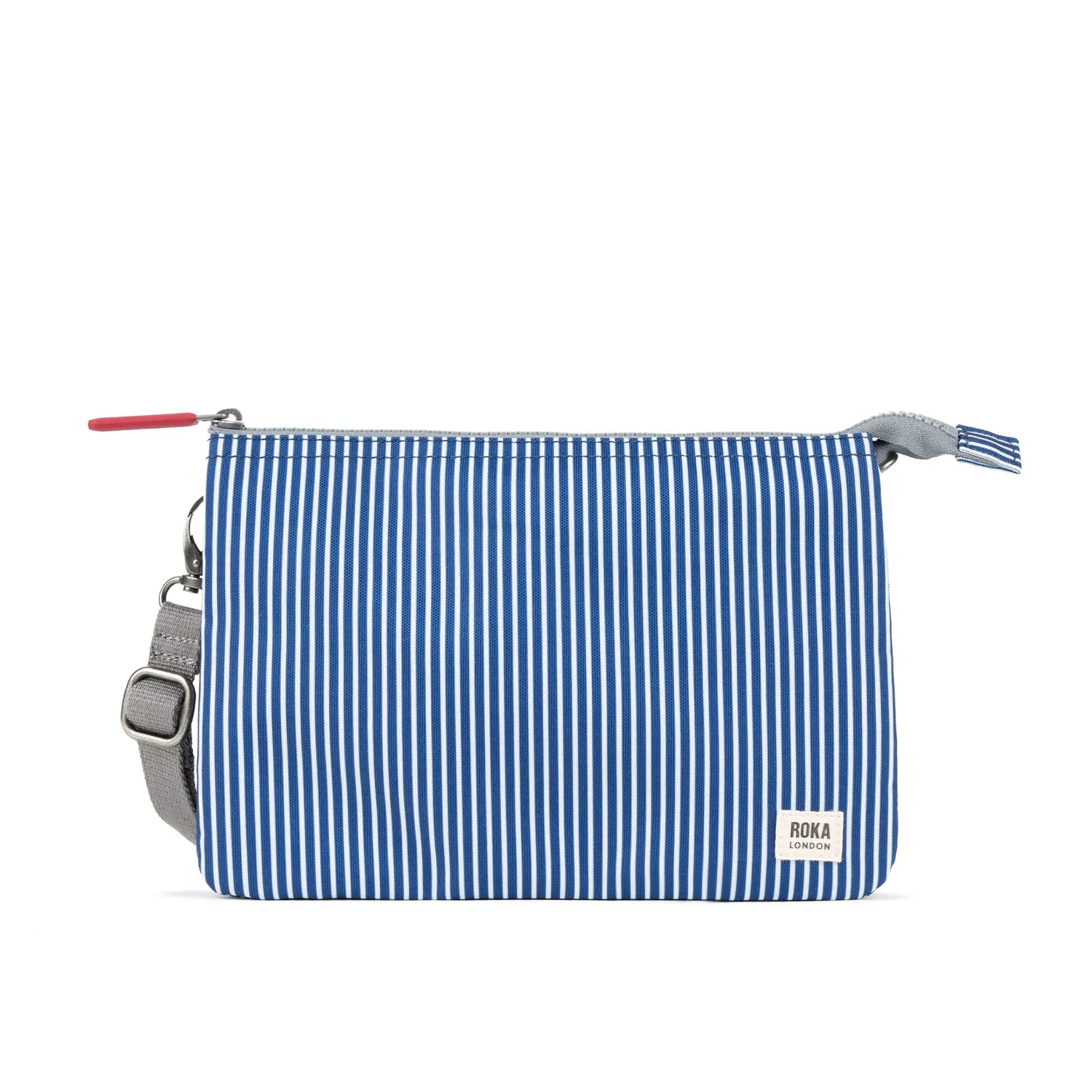 Roka London Carnaby XL crossbody taske Extra Large blå vegansk
