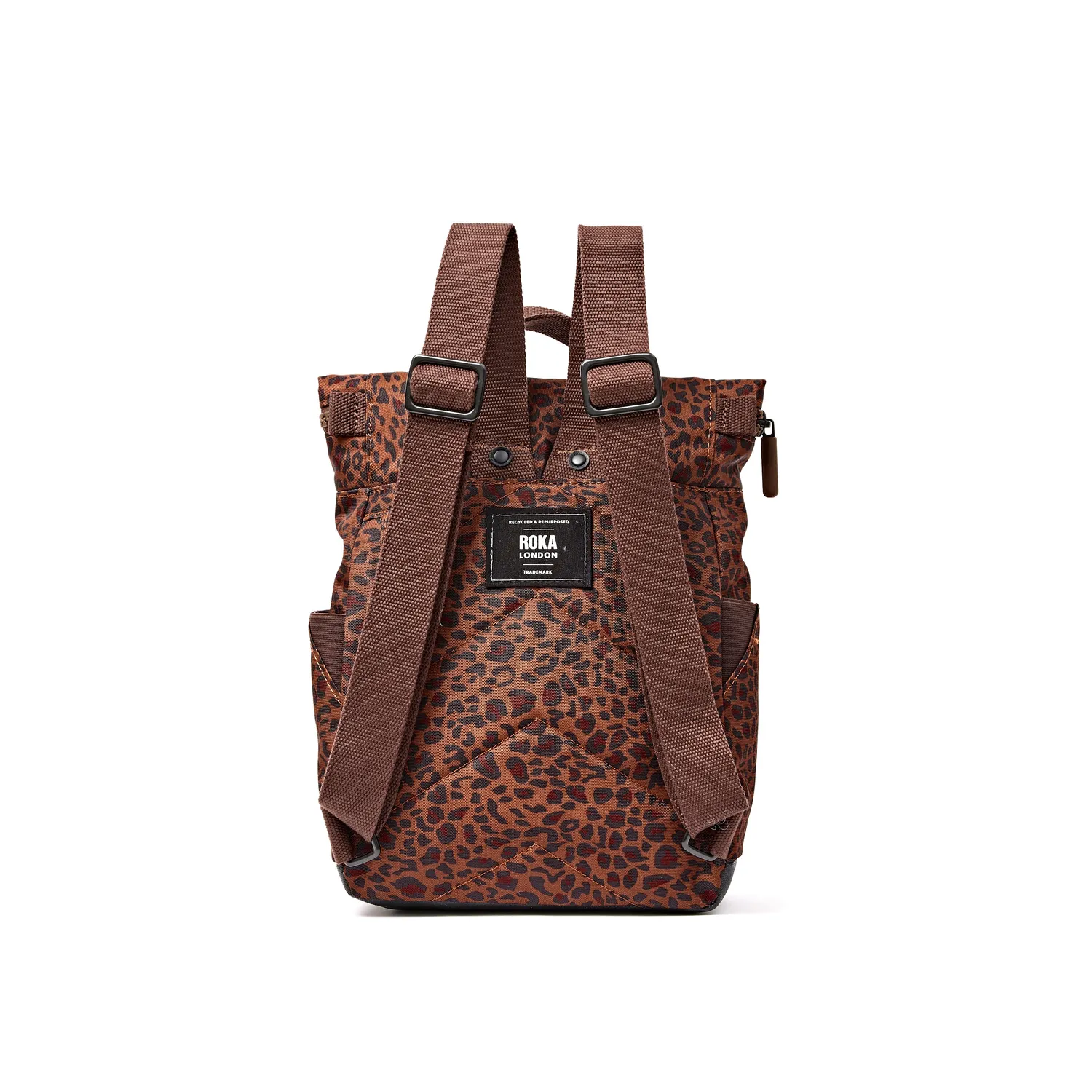 Roka London Canfield Roll Top rygsæk Mini Leopard vandafvisende