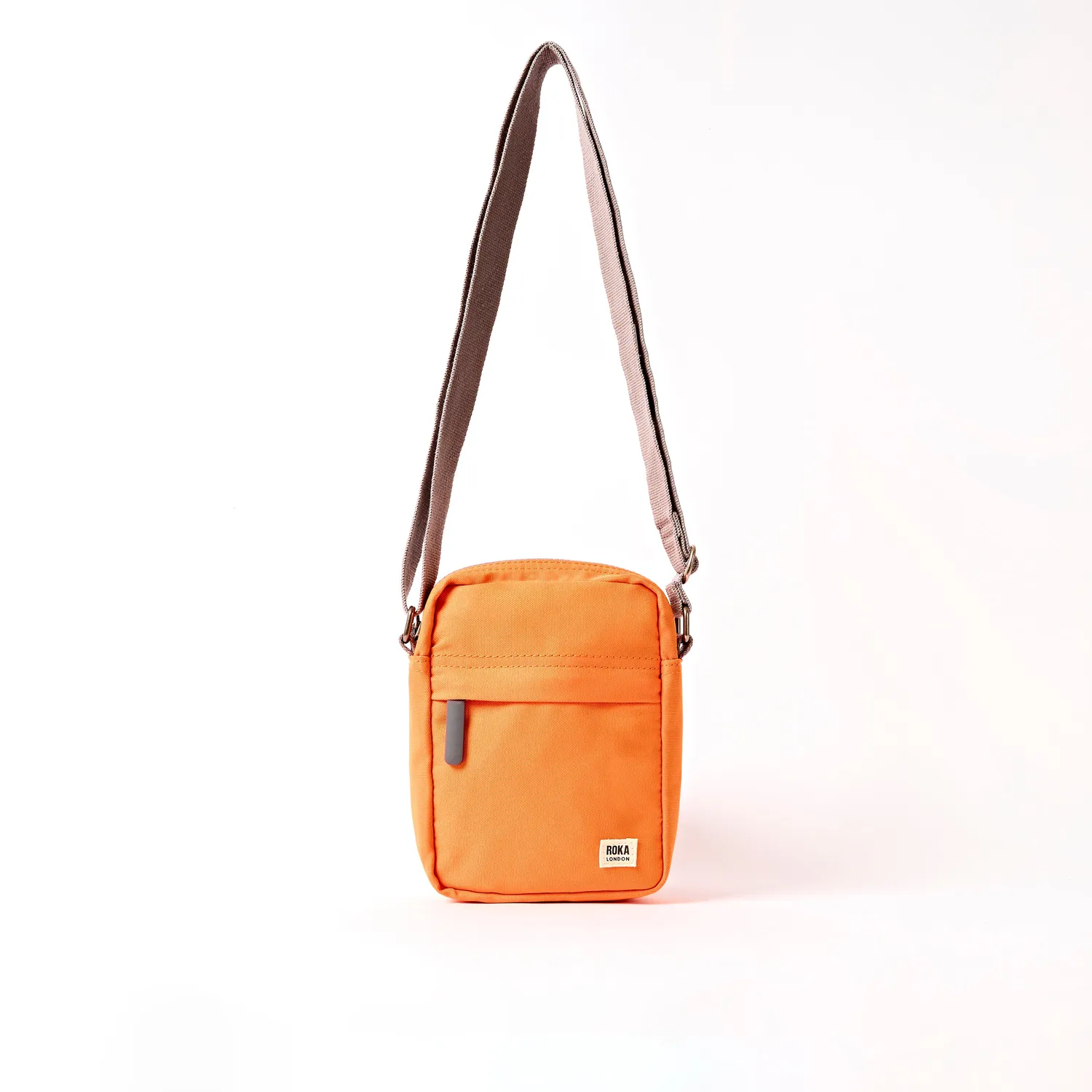 Roka London Bond Pocket crossbody taske Small jaffa orange vejrbestandig