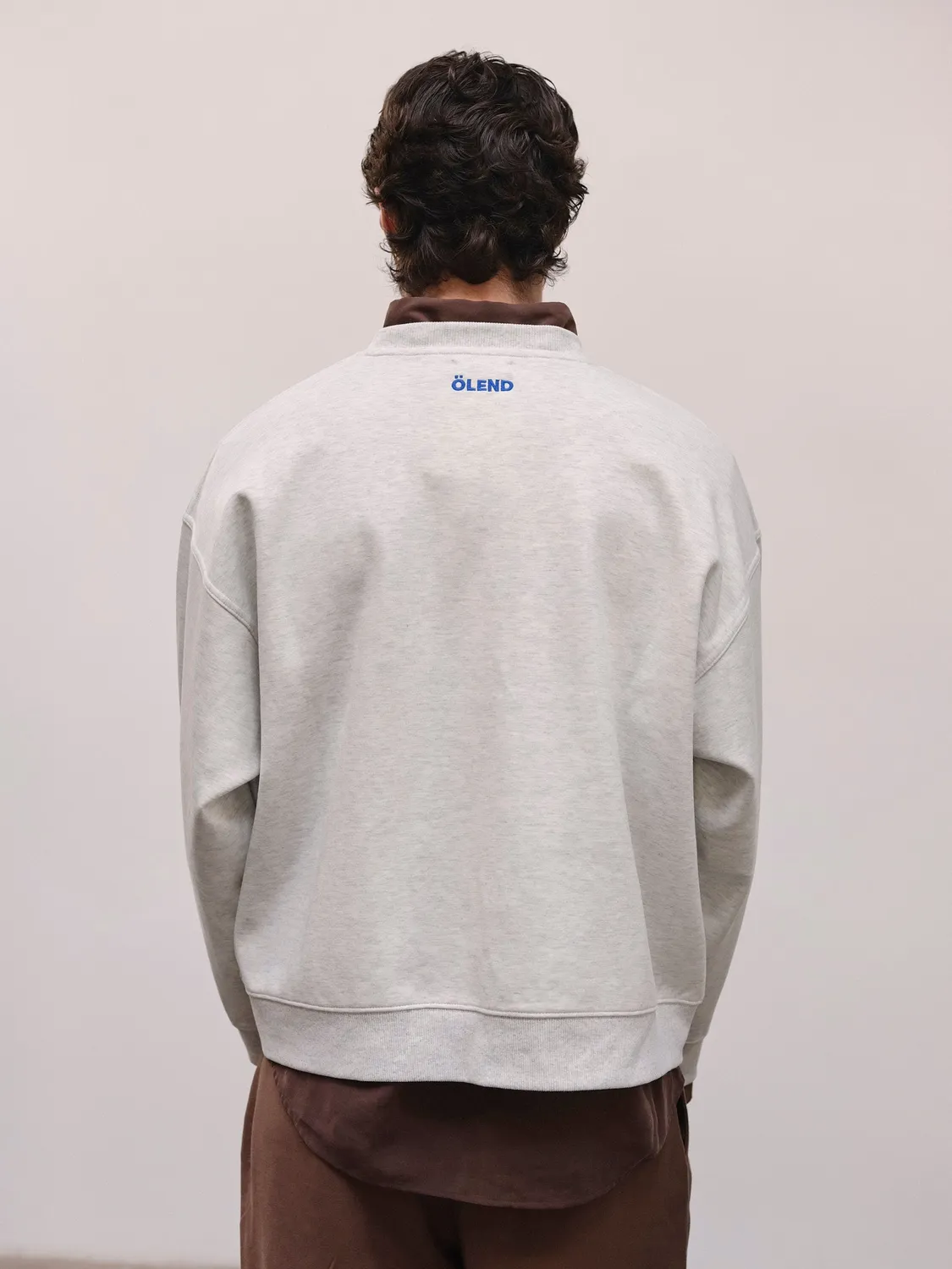 Ölend Tutto Passa sweatshirt grå relaxed fit bomuld