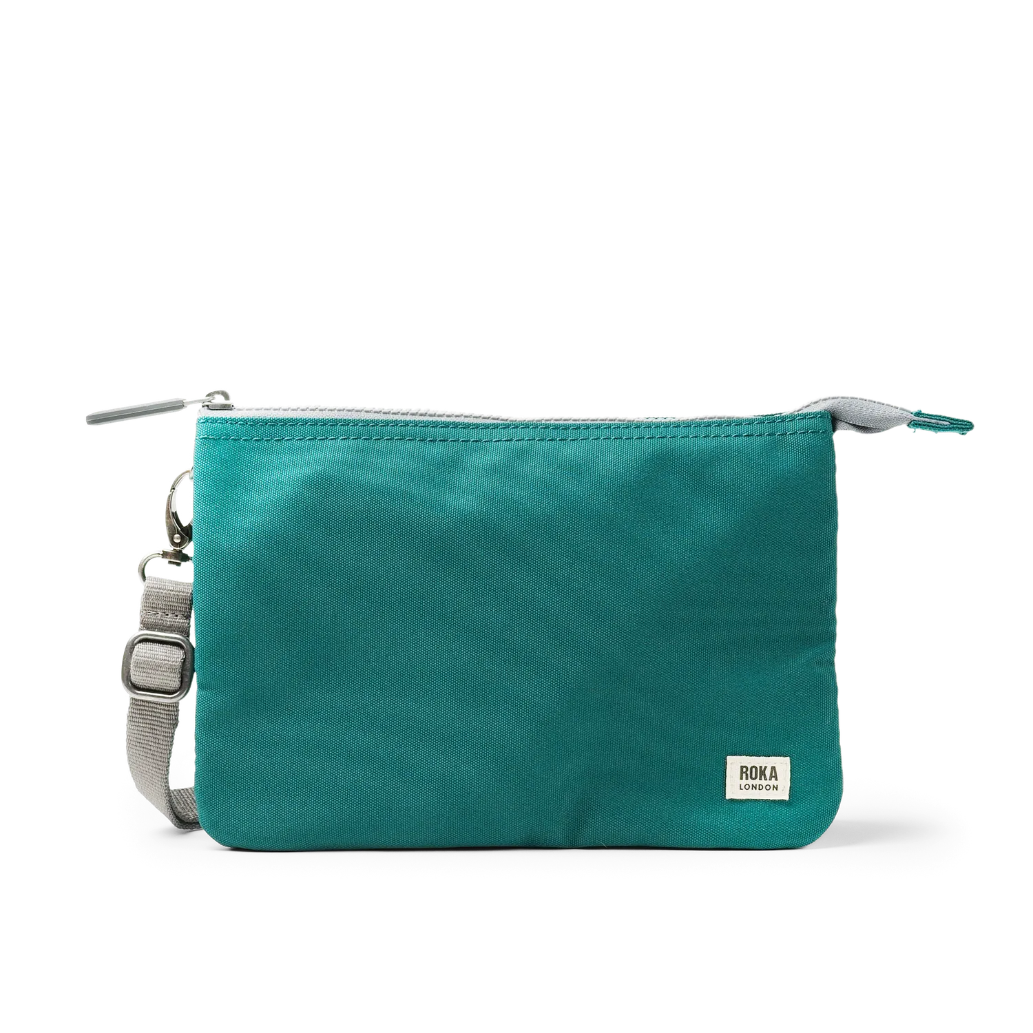 Roka London Carnaby XL crossbody taske teal aftagelig rem