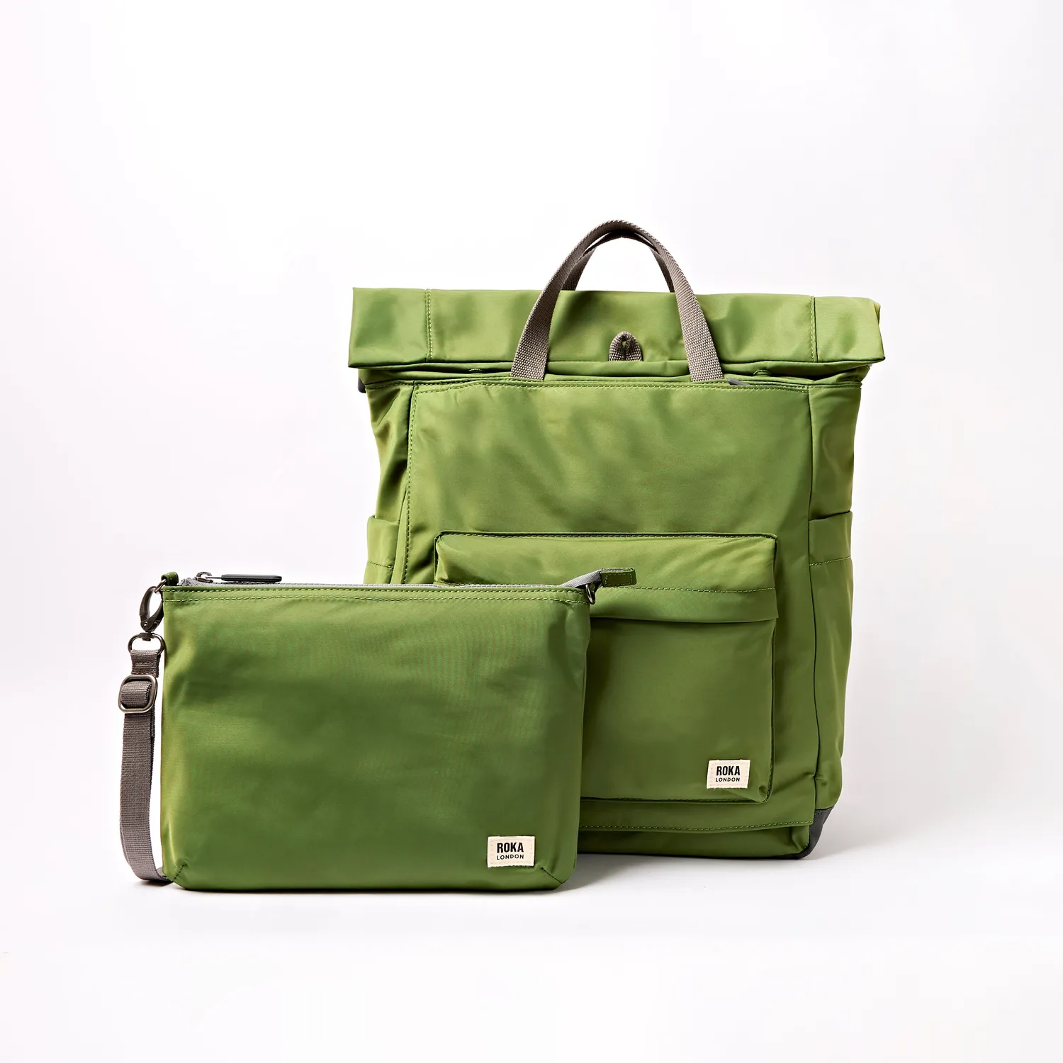 Roka London Primrose pusletaske rygsæk Avocado Large