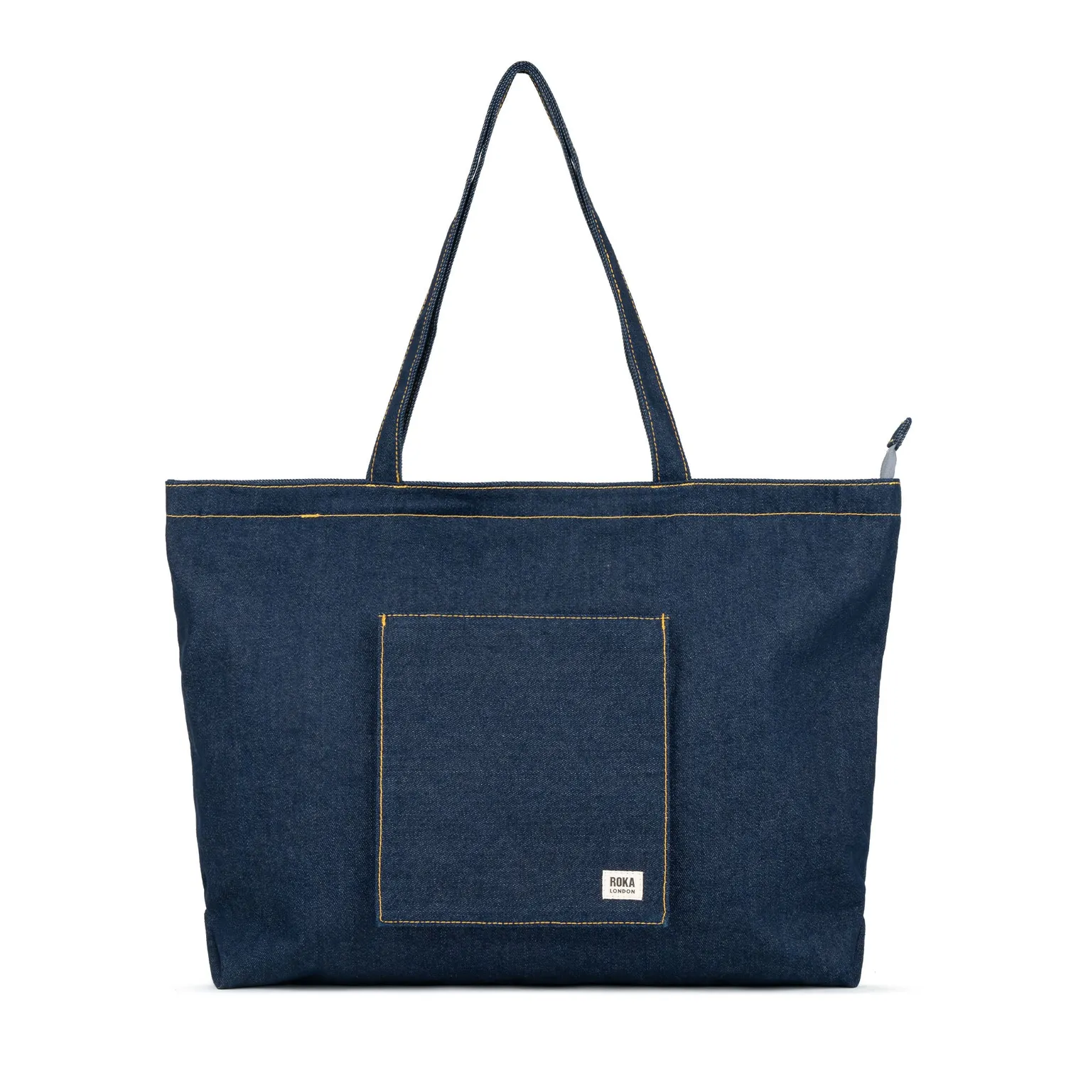 Roka London Portobello tote Large Dark Wash Denim laptoprum