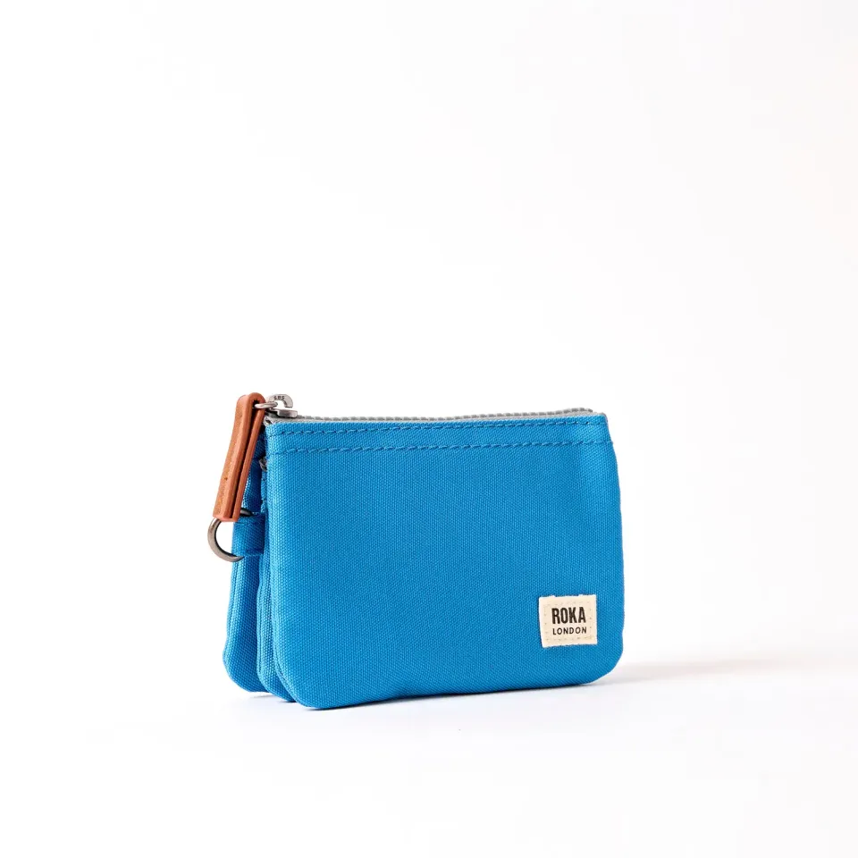 Roka London Carnaby pung small malibu blue recycled