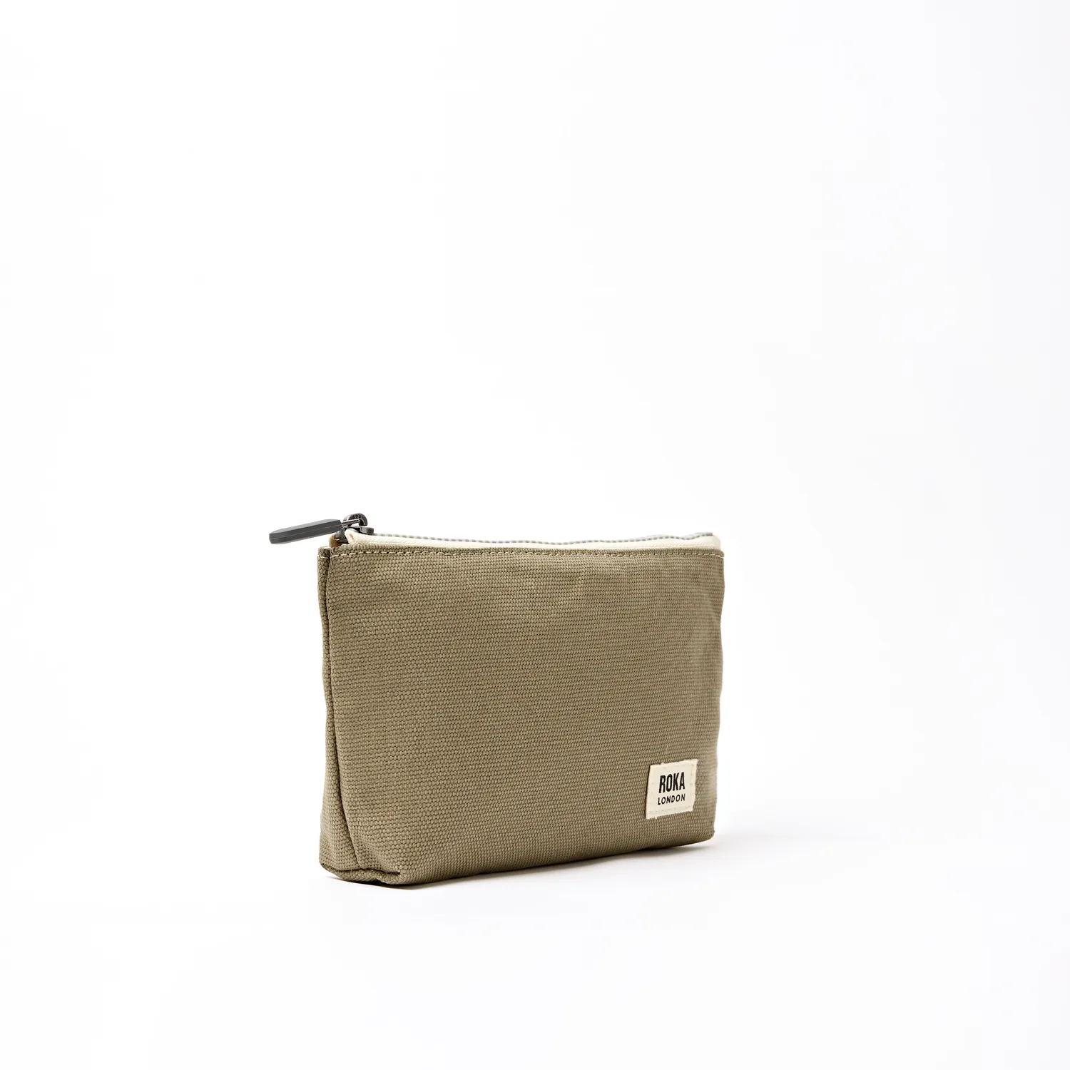 Roka Maida Vale pouch taupe Small med lynlås