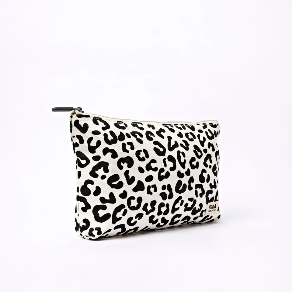 Roka London Maida Vale pouch Summer Leopard Small bomuld