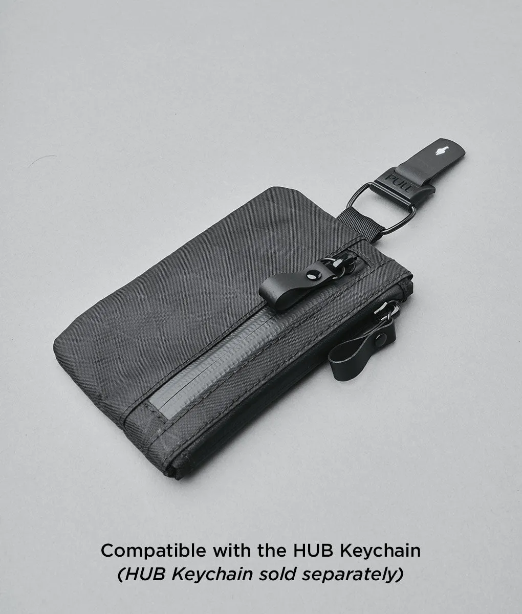Alpaka Zip Pouch lynlåspung sort X-Pac VX21 kort