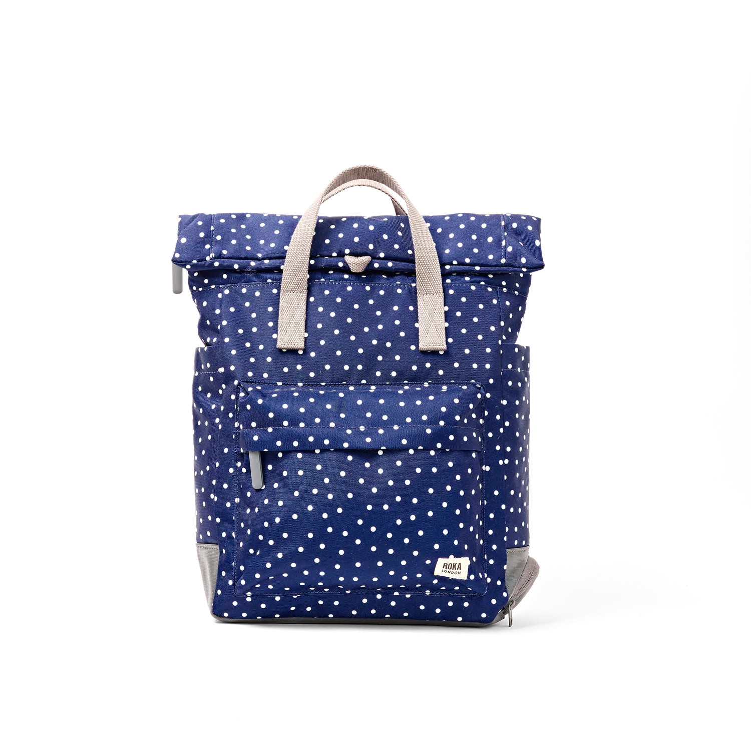 Roka London Bayswater Umbrella rygsæk Navy Polka Dot Medium