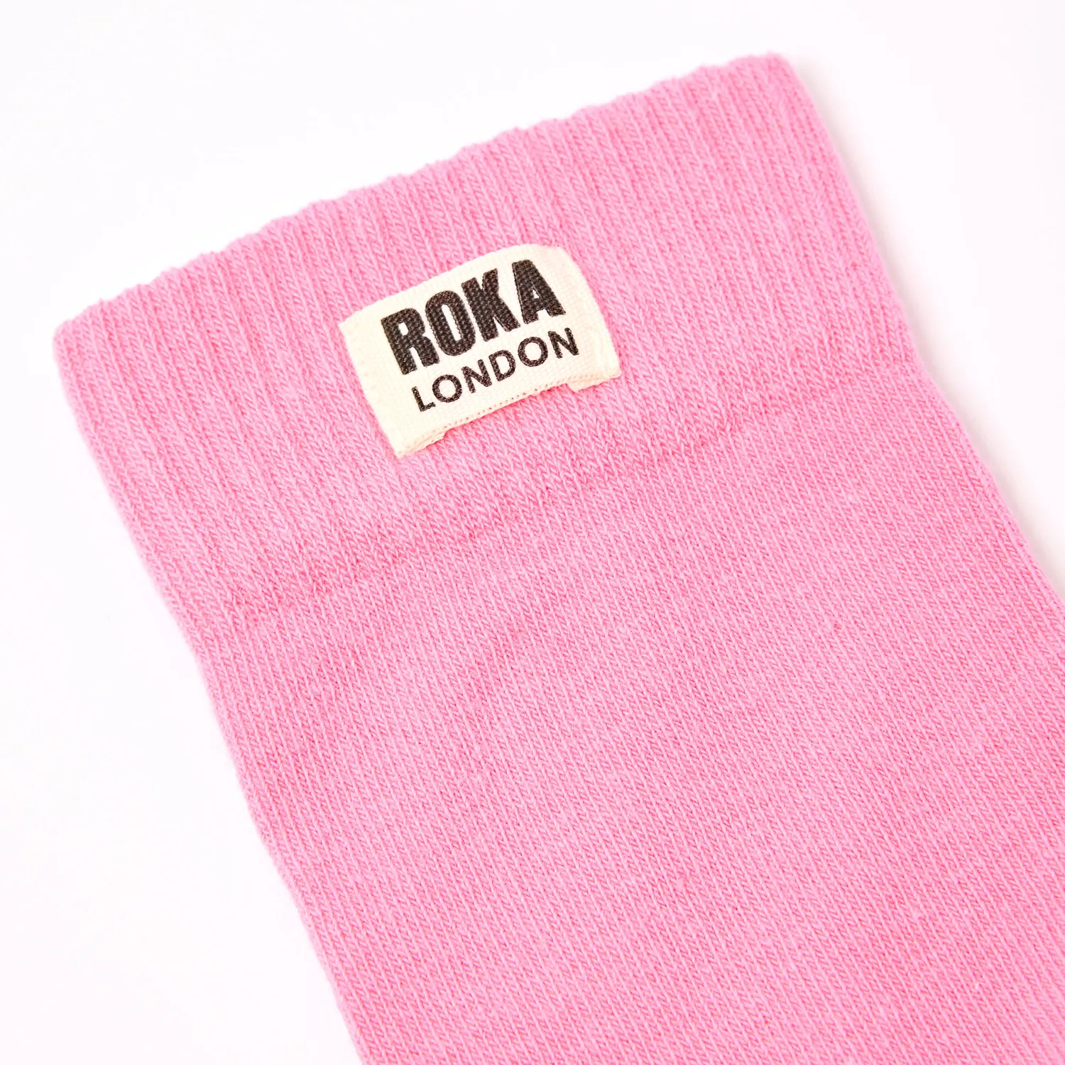 Roka London Wimbledon crew strømper Pink Carnation økologisk bomuld