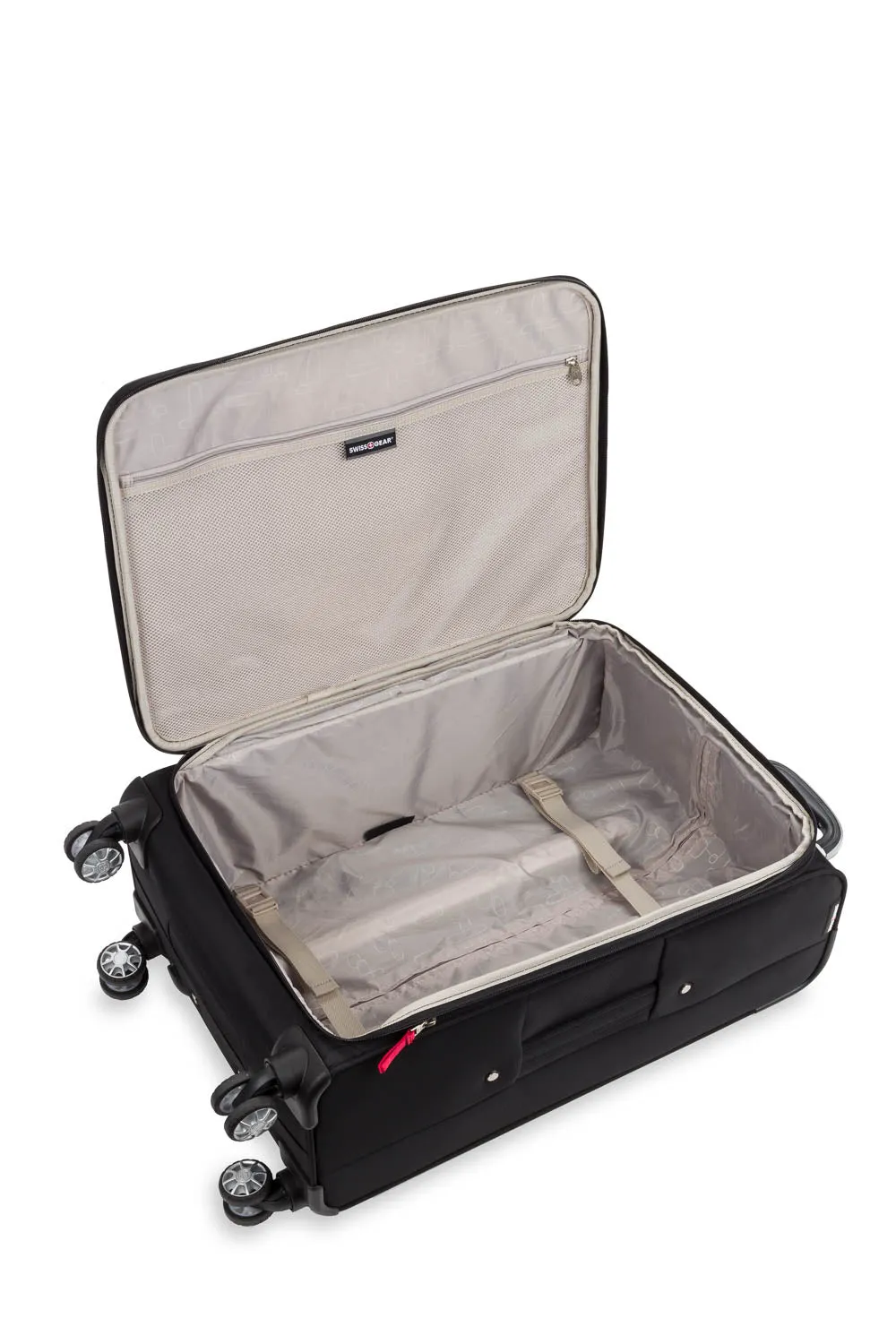 Swissgear 6568 kuffertsæt 3 dele sort rød spinner