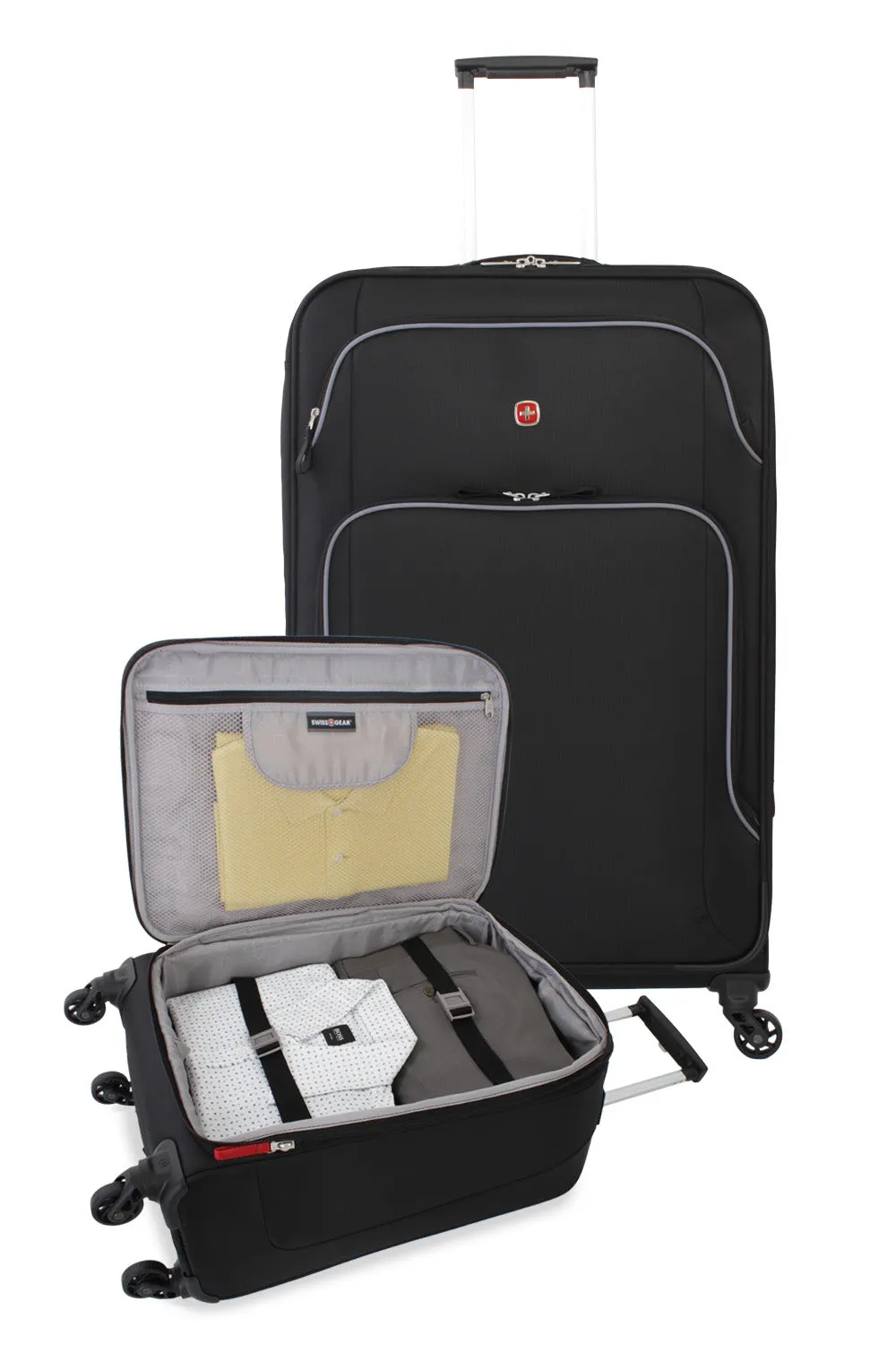 Swissgear 6320 kuffertsæt 20"+28" sort/sølv spinner