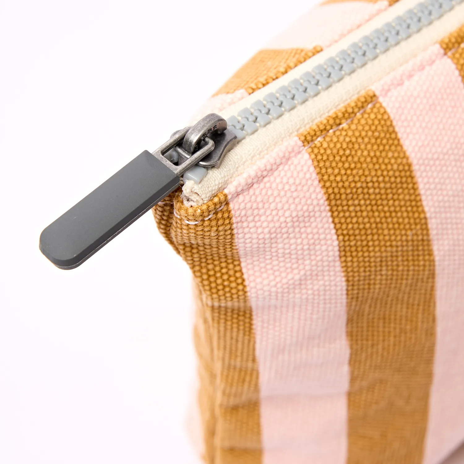 Roka London Maida Vale pouch Rose Gold Stripe bomuld