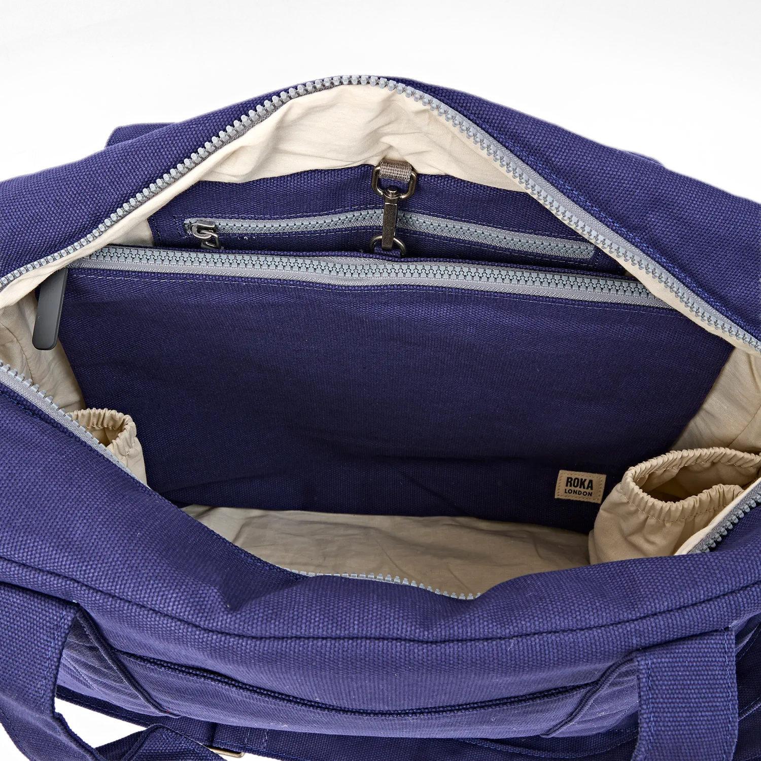Roka London Somerset skuldertaske Navy Blue Large 18,5 liter
