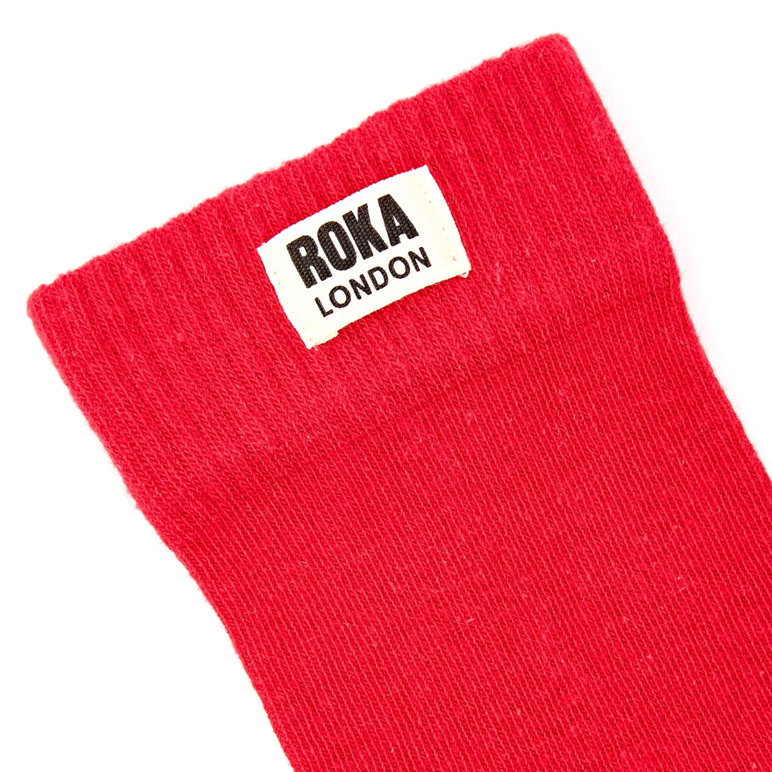 Roka London Wimbledon crew strømper Scarlet rød økologisk