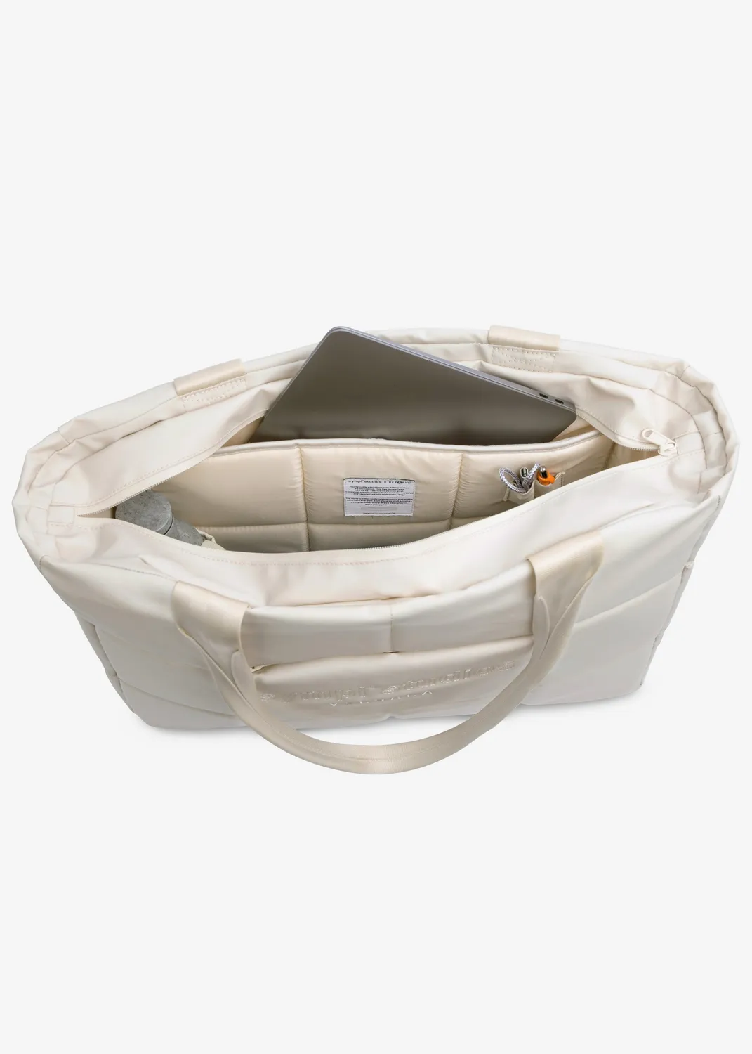 Sympl Vergara Tote taske creme med laptoprum