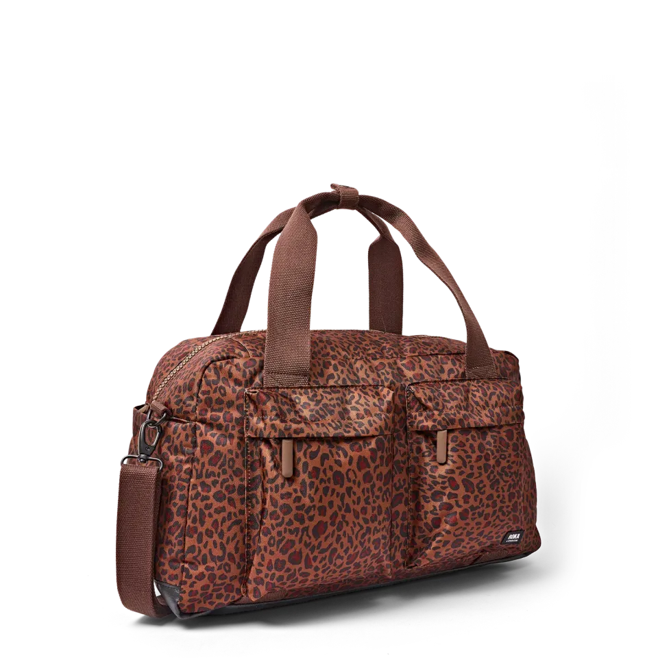 Roka London Gatwick Carry-On duffel Mini Leopard S 15" laptop