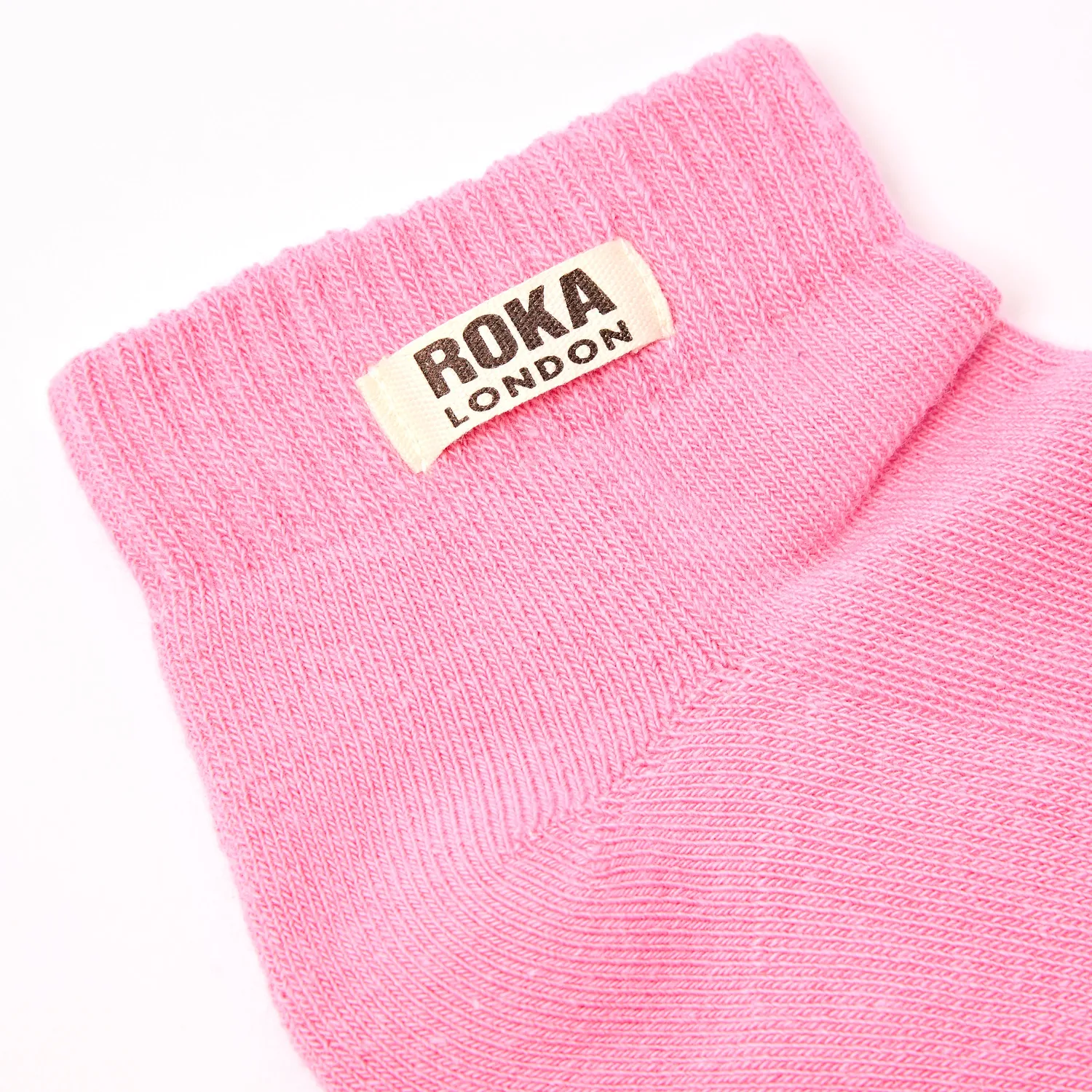 Roka London Wembley ankelsokker Pink Carnation børn bomuld