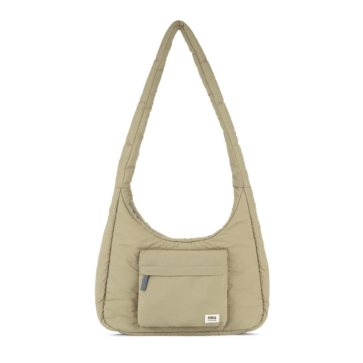 Roka London Belsize Medium crossbody taske taupe 14,7 liter let