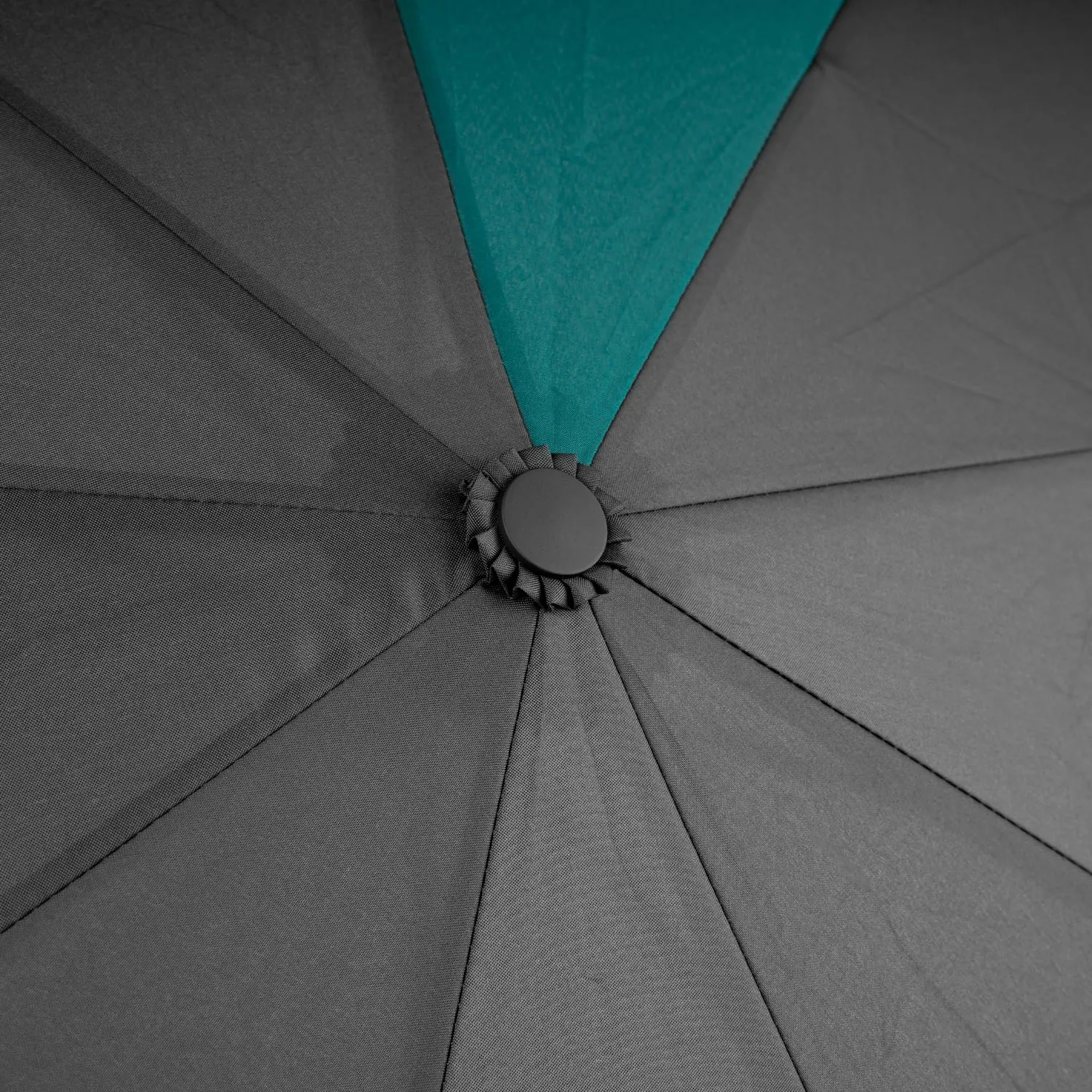 Roka London Waterloo paraply Black Teal Medium kompakt