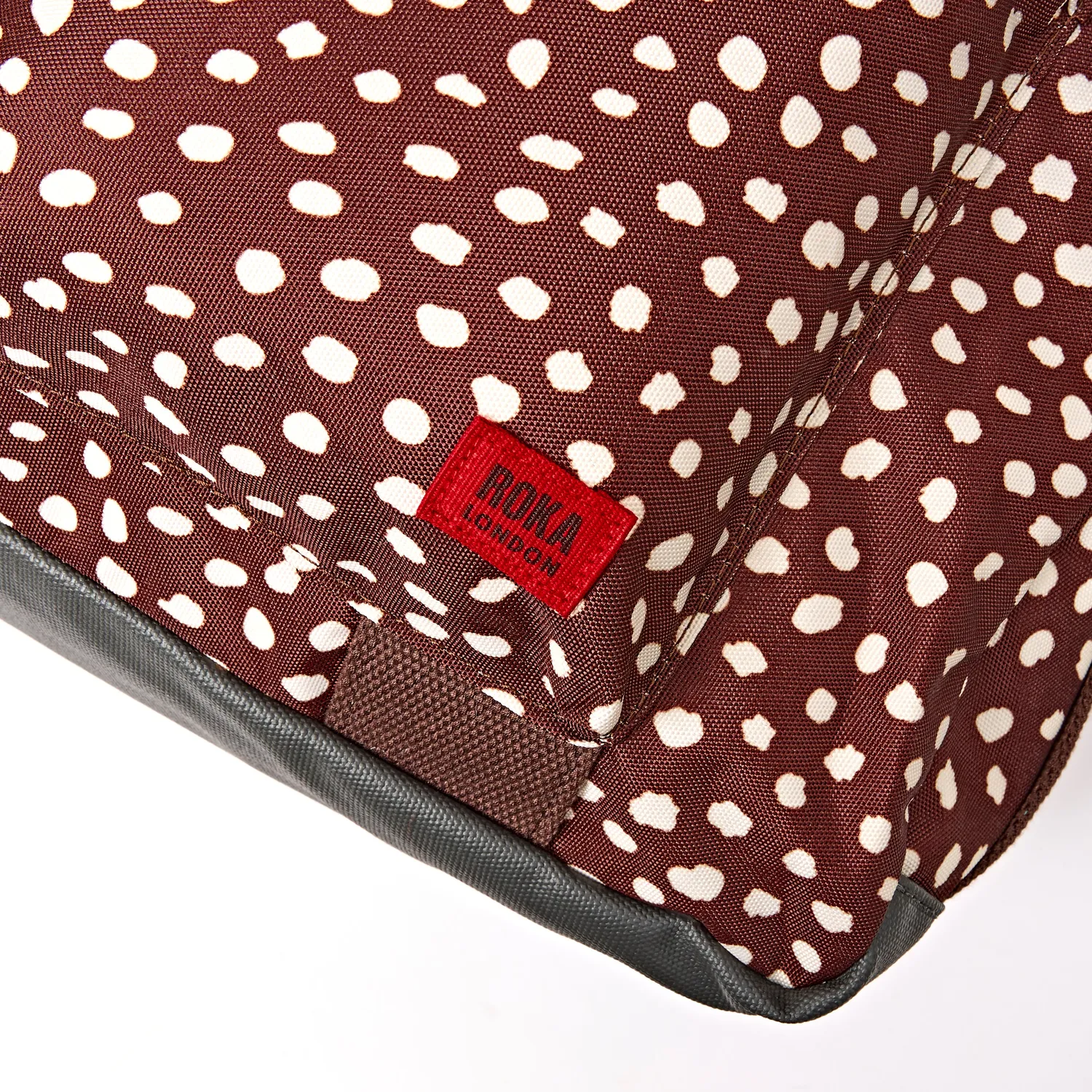 Roka London Gatwick duffeltaske Brown Dot Small med laptoprum