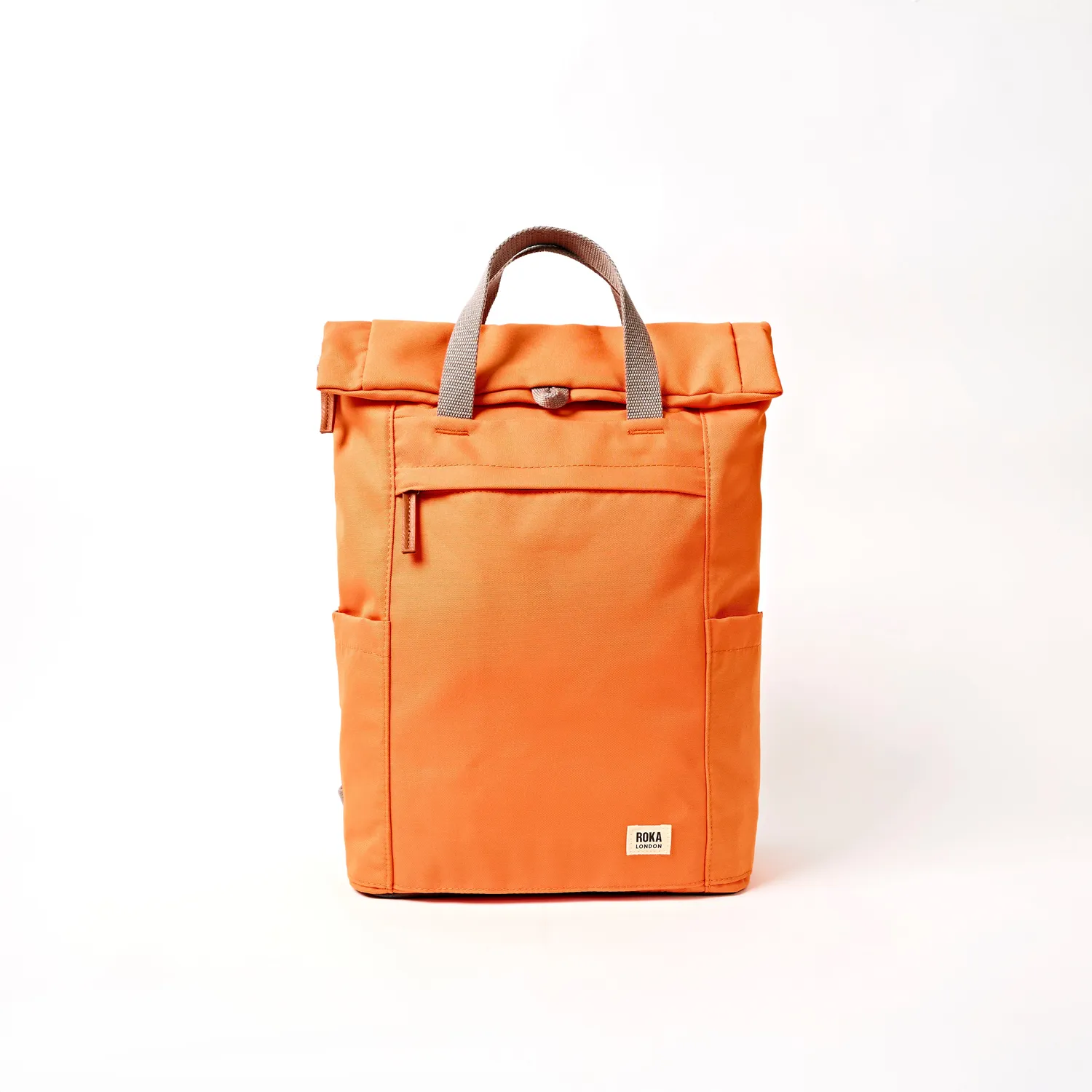 Roka London Finchley rygsæk Jaffa Orange roll-top