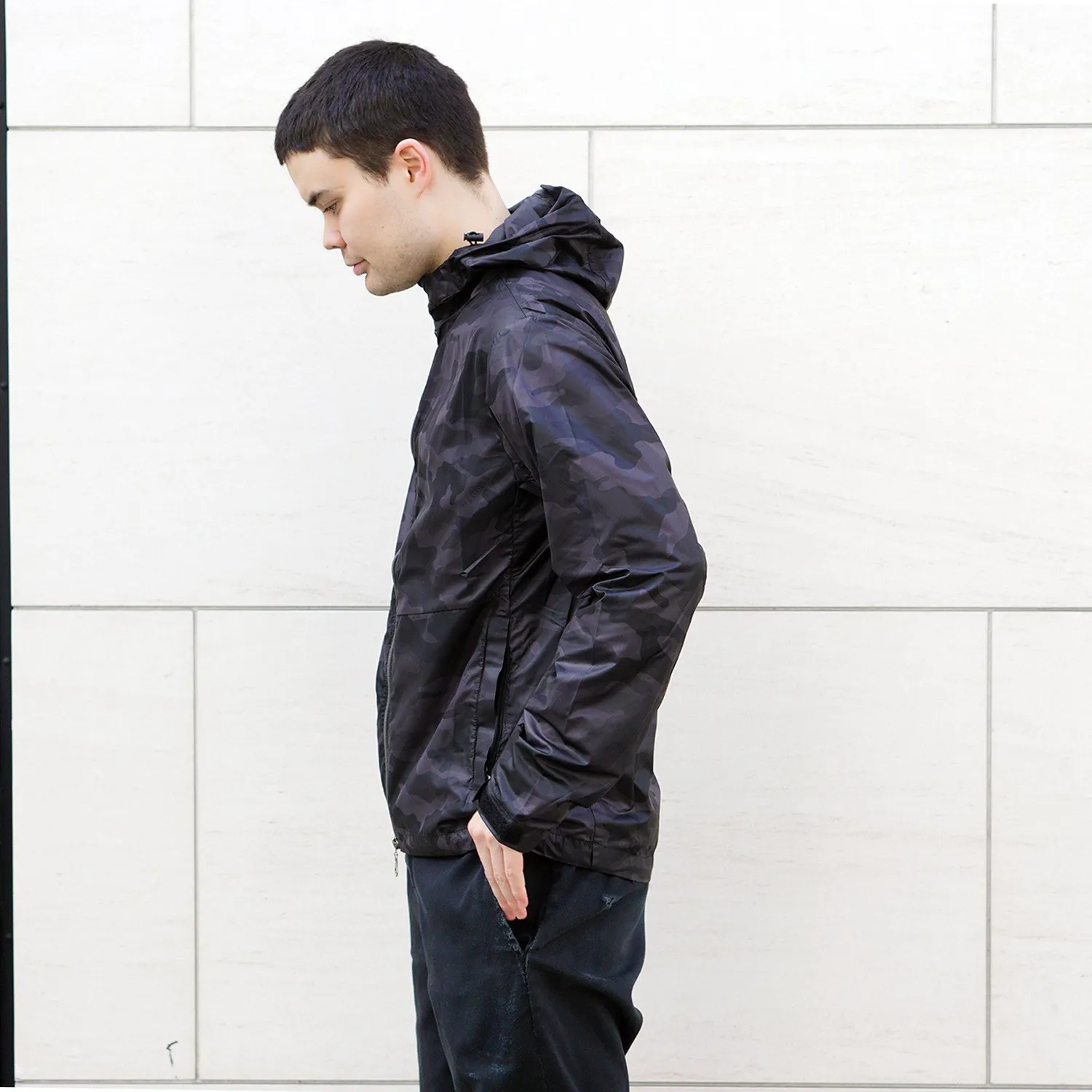 Harvest Label Apparel HV-0441 hættejakke M sort let