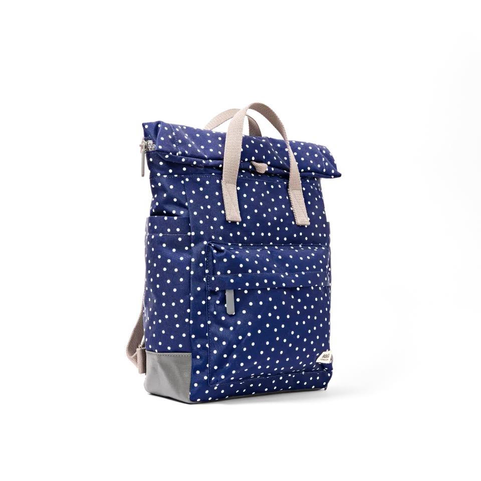 Roka London Bayswater Umbrella rygsæk Navy Polka Dot Medium