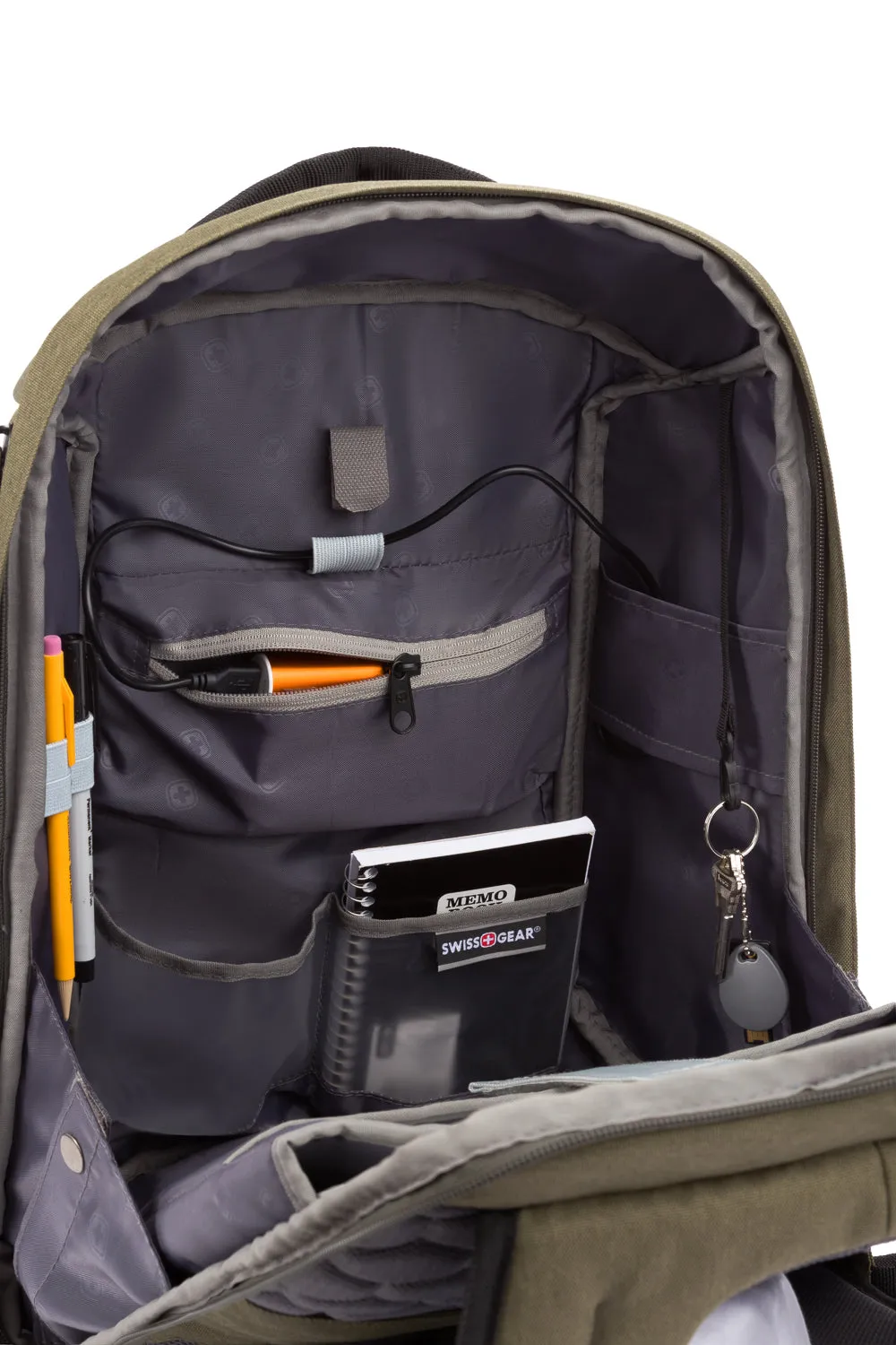 SWISSGEAR 2713 laptoprygsæk olivengrøn 16" tyverisikret
