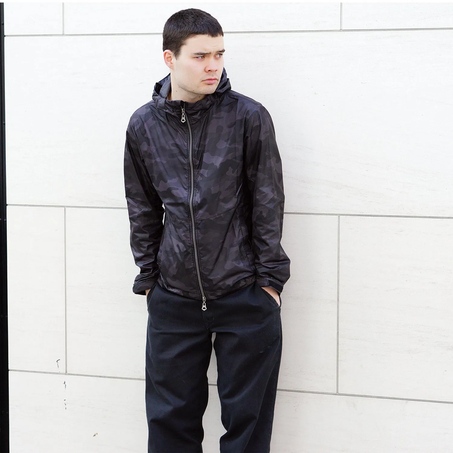 Harvest Label Apparel HV-0440 hættejakke S sort let