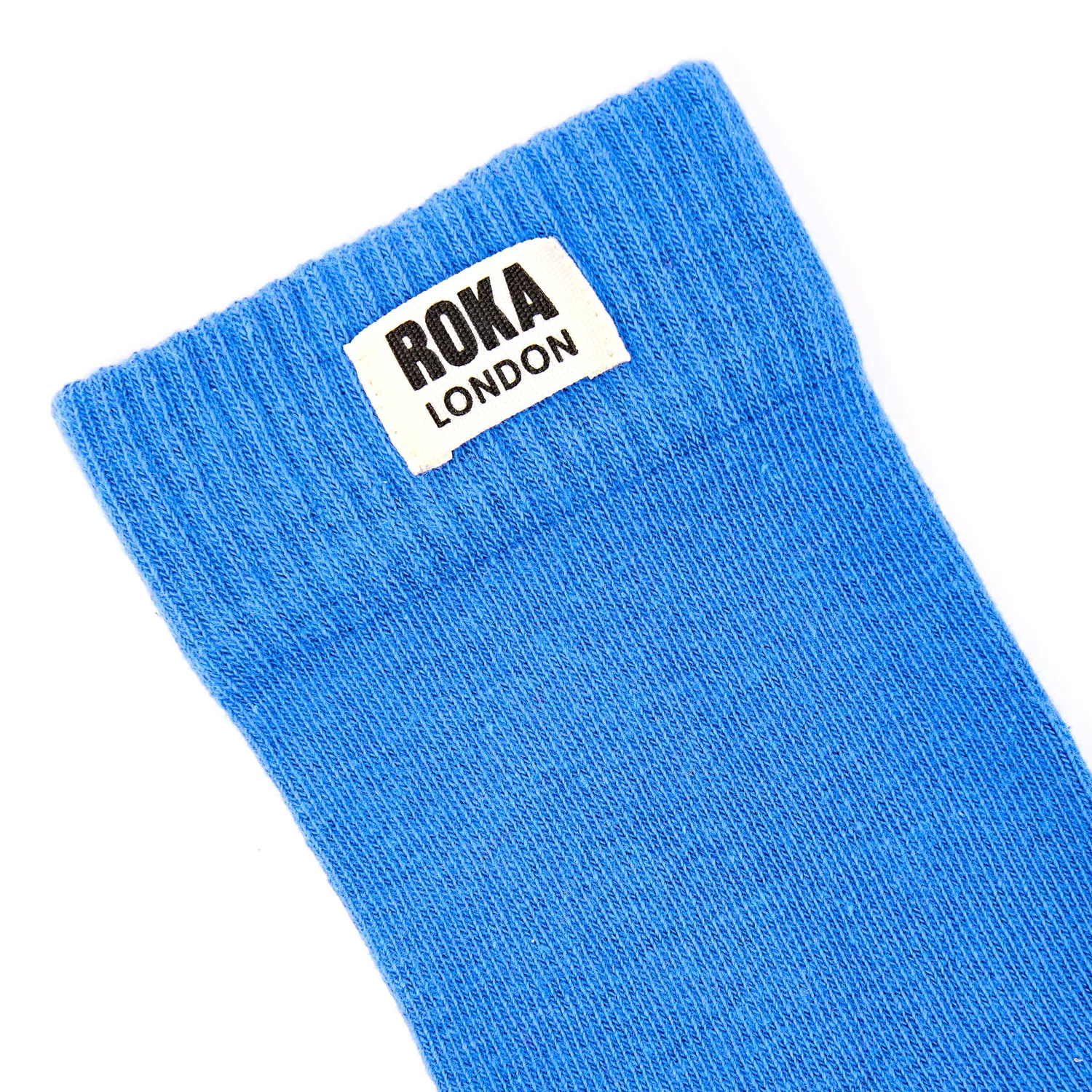 Roka London Wimbledon crew socks malibu blue økologisk