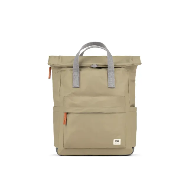 Roka London Canfield Roll Top rygsæk Taupe Small 9,8 liter