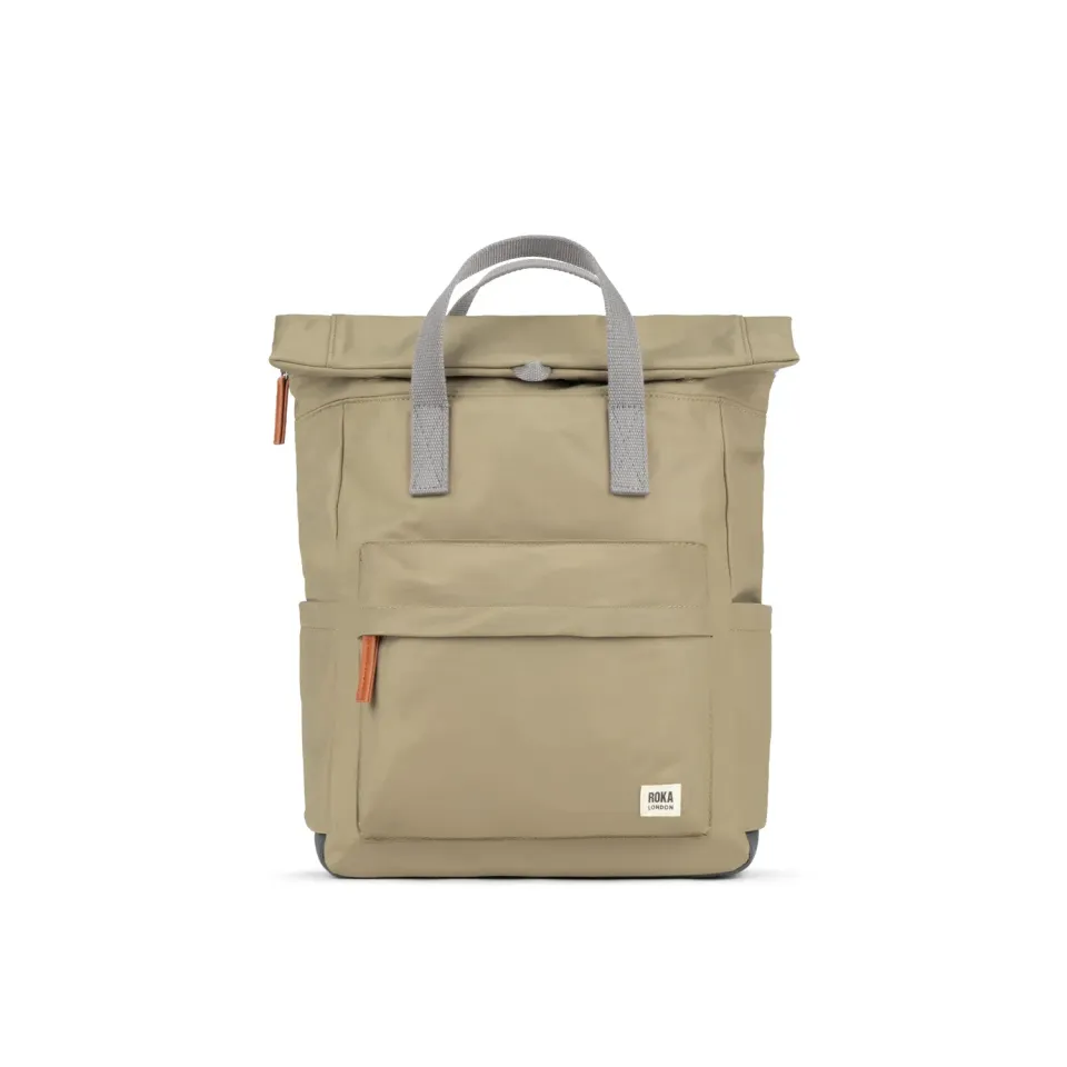 Roka London Canfield Roll Top rygsæk Taupe Small 9,8 liter