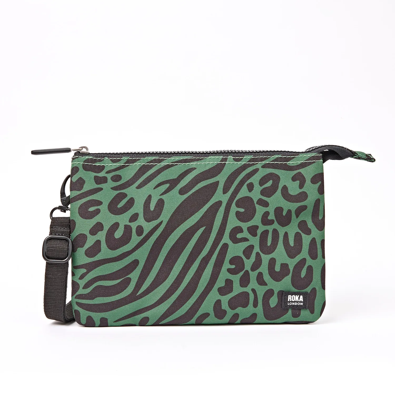 Roka London Carnaby XL Mixed Animal crossbody taske XL kortrum
