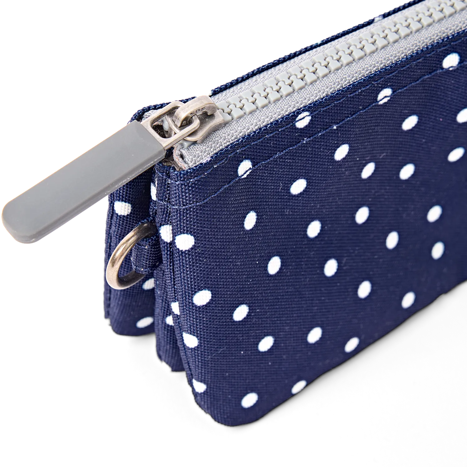 Roka London Carnaby pung Navy Polka Dot Small 0,2 liter