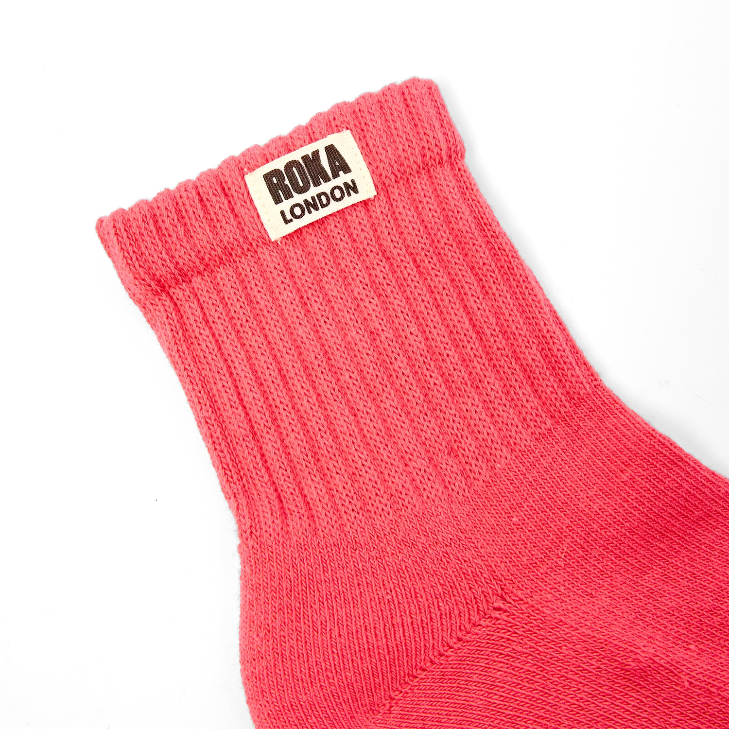 Roka London Windsor strømper sugar coral stribet 36-42