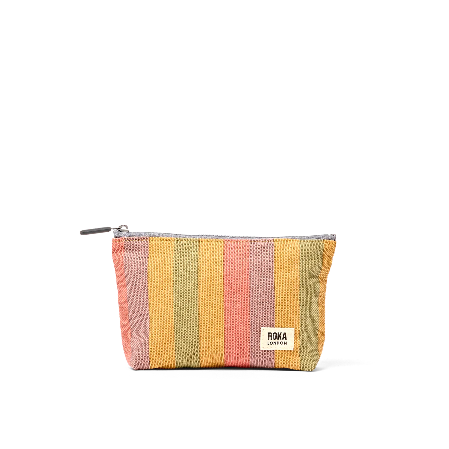 Roka London Maida Vale pouch Small Faded Multi Stripe 1,2 liter