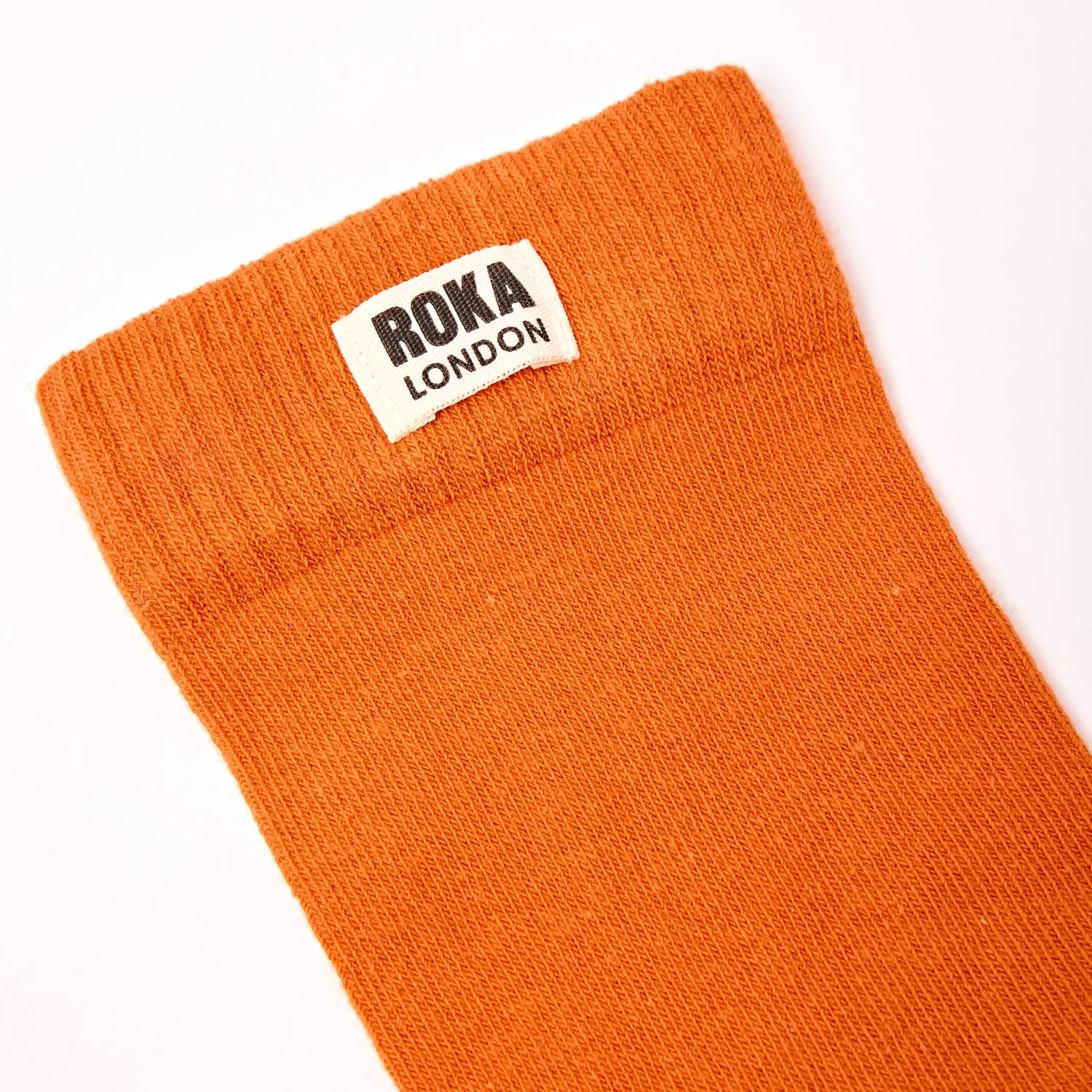 Roka London Wimbledon sokker UK 6-12 burnt orange økologisk