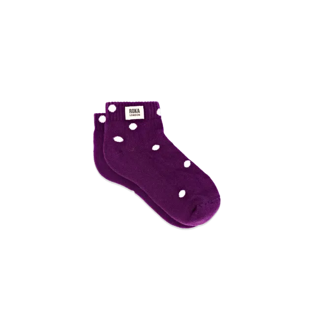 Roka London Wembley ankelstromper purple dot born
