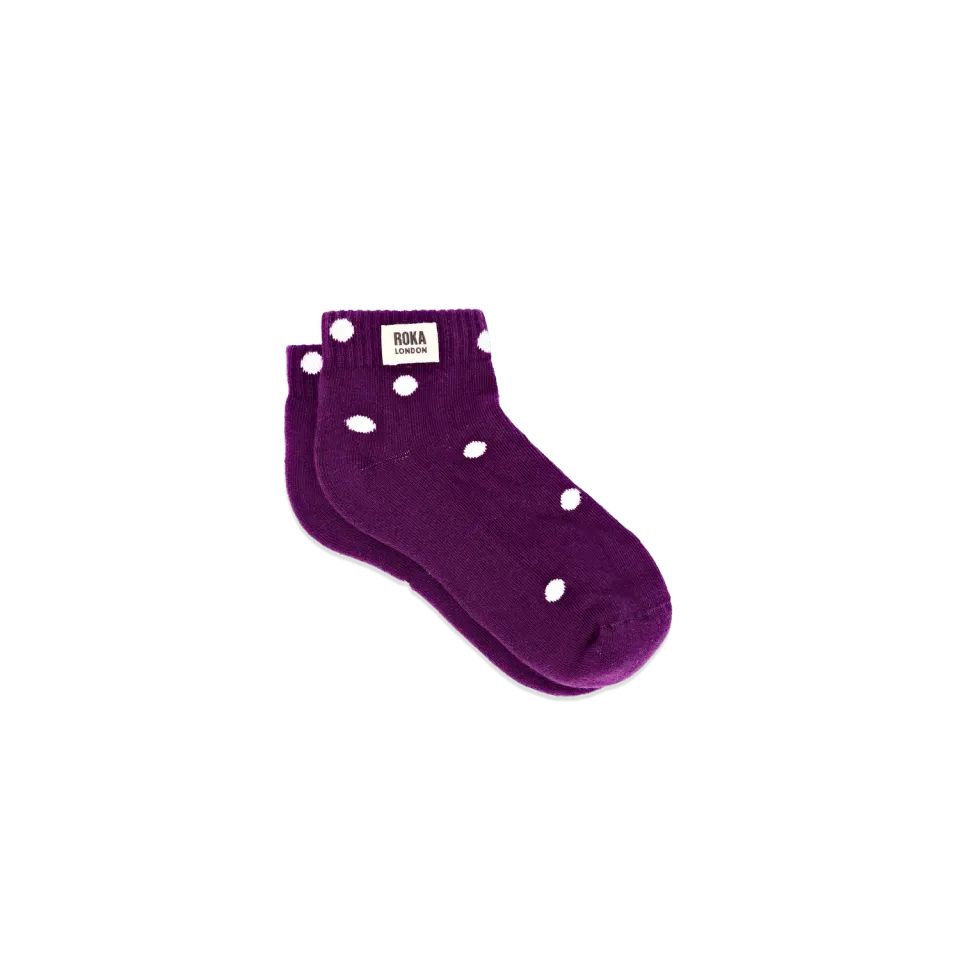 Roka London Wembley ankelstromper purple dot born