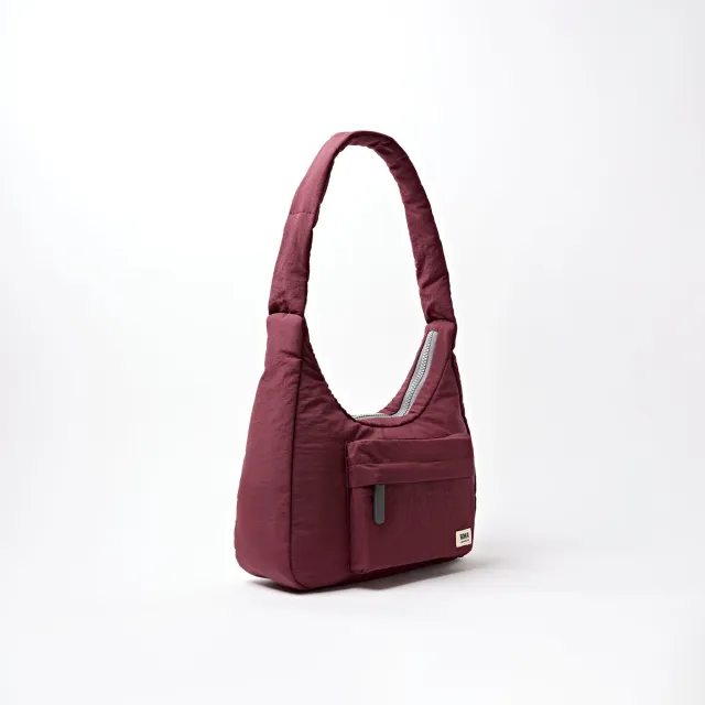 Roka London Belsize Small håndtaske Bordeaux quiltet