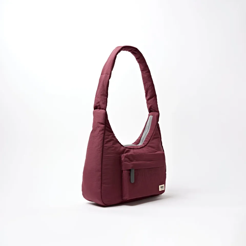 Roka London Belsize Small håndtaske Bordeaux quiltet